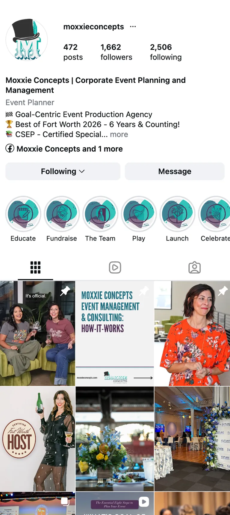 Moxxie Concepts Instagram profile