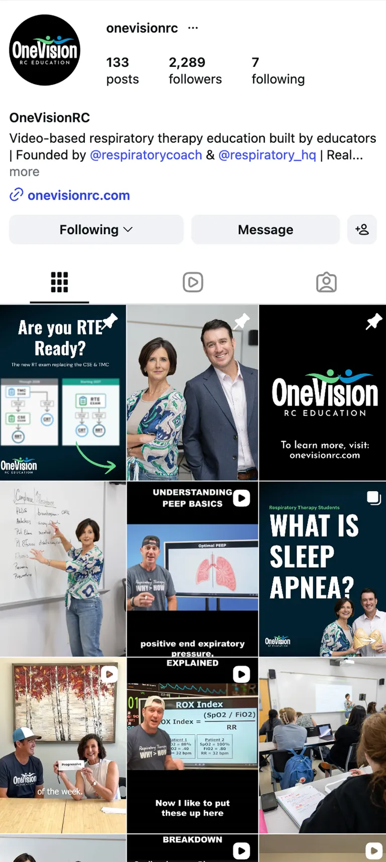 OneVisionRC Instagram profile