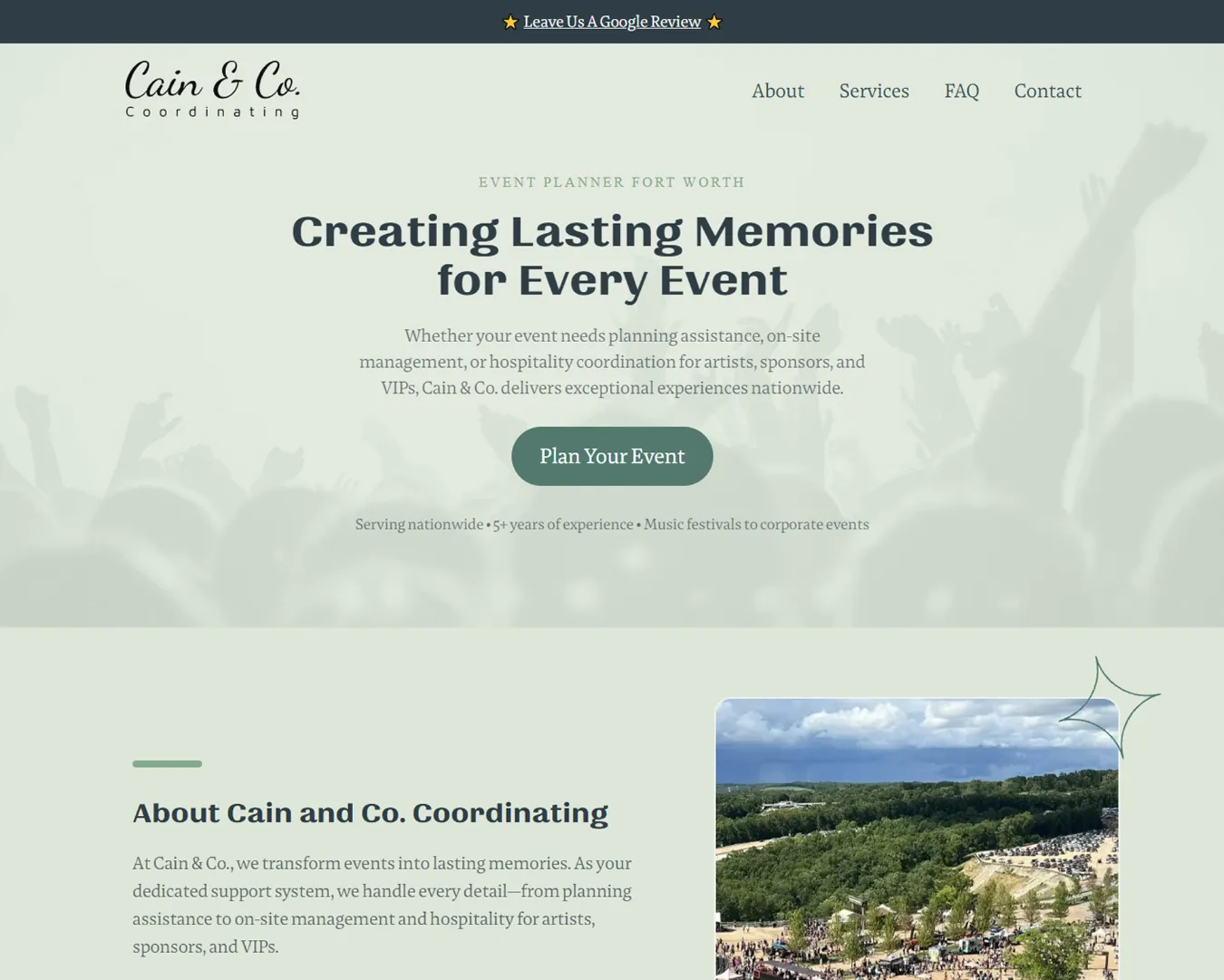 Cain website design