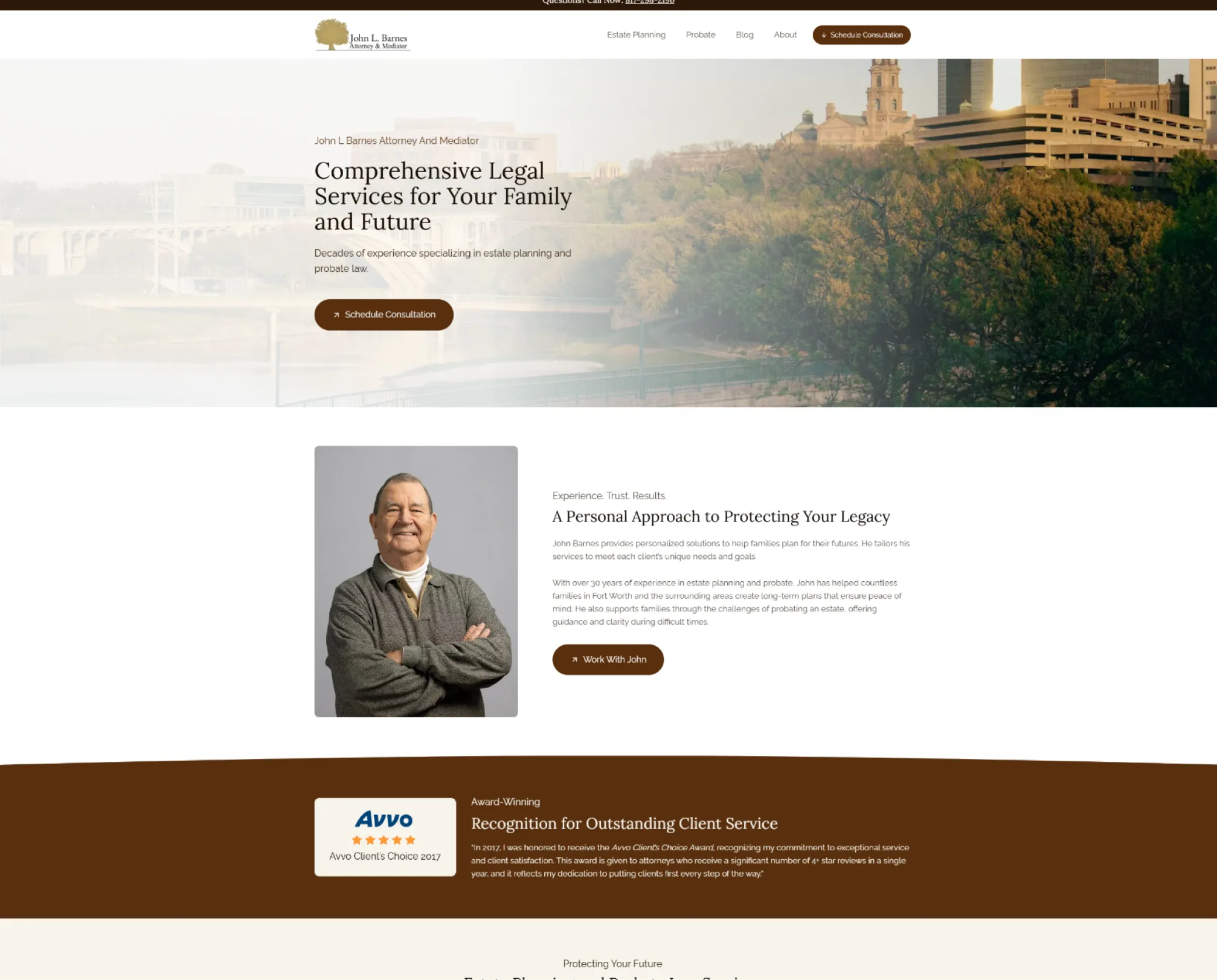 John Barnes website design
