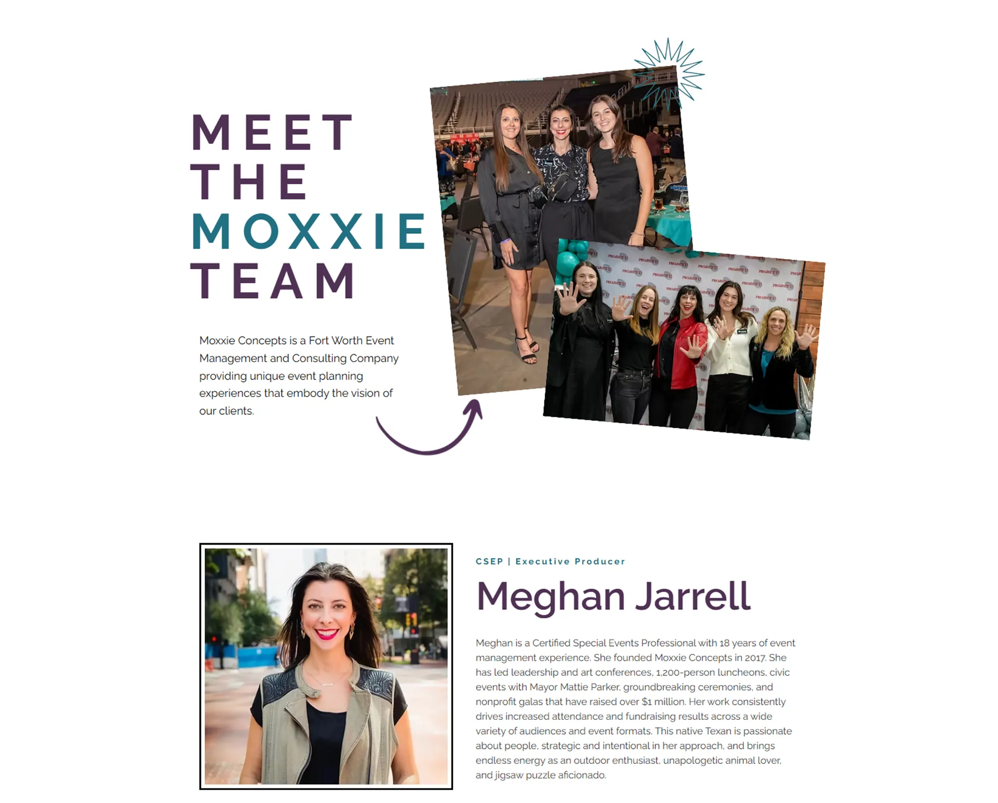 Moxxie website design