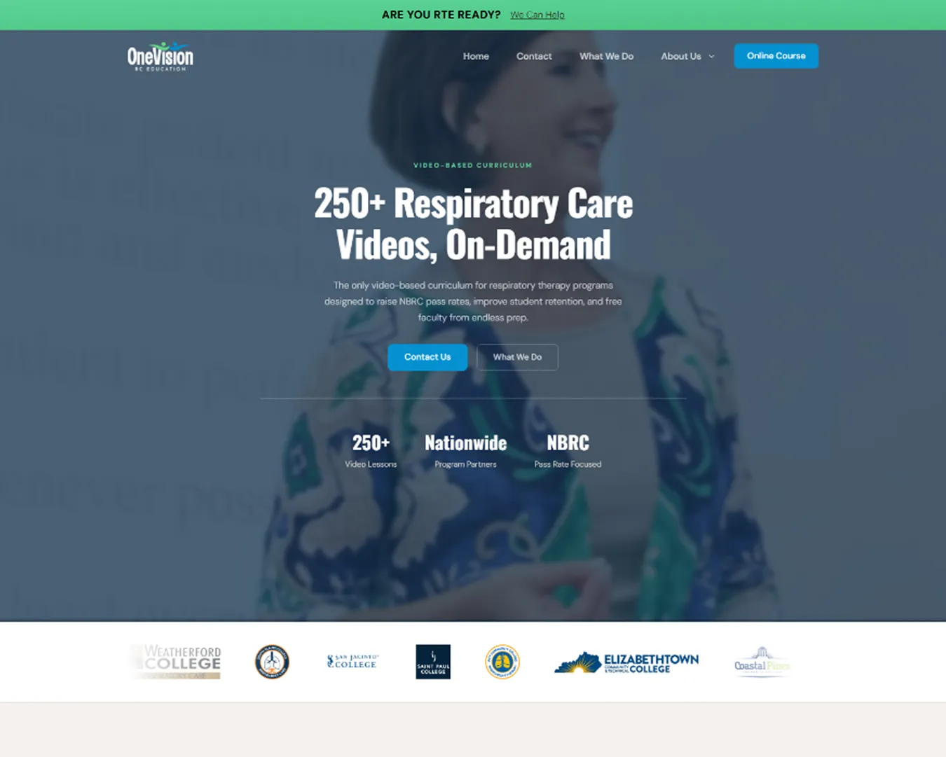 One Vision website design