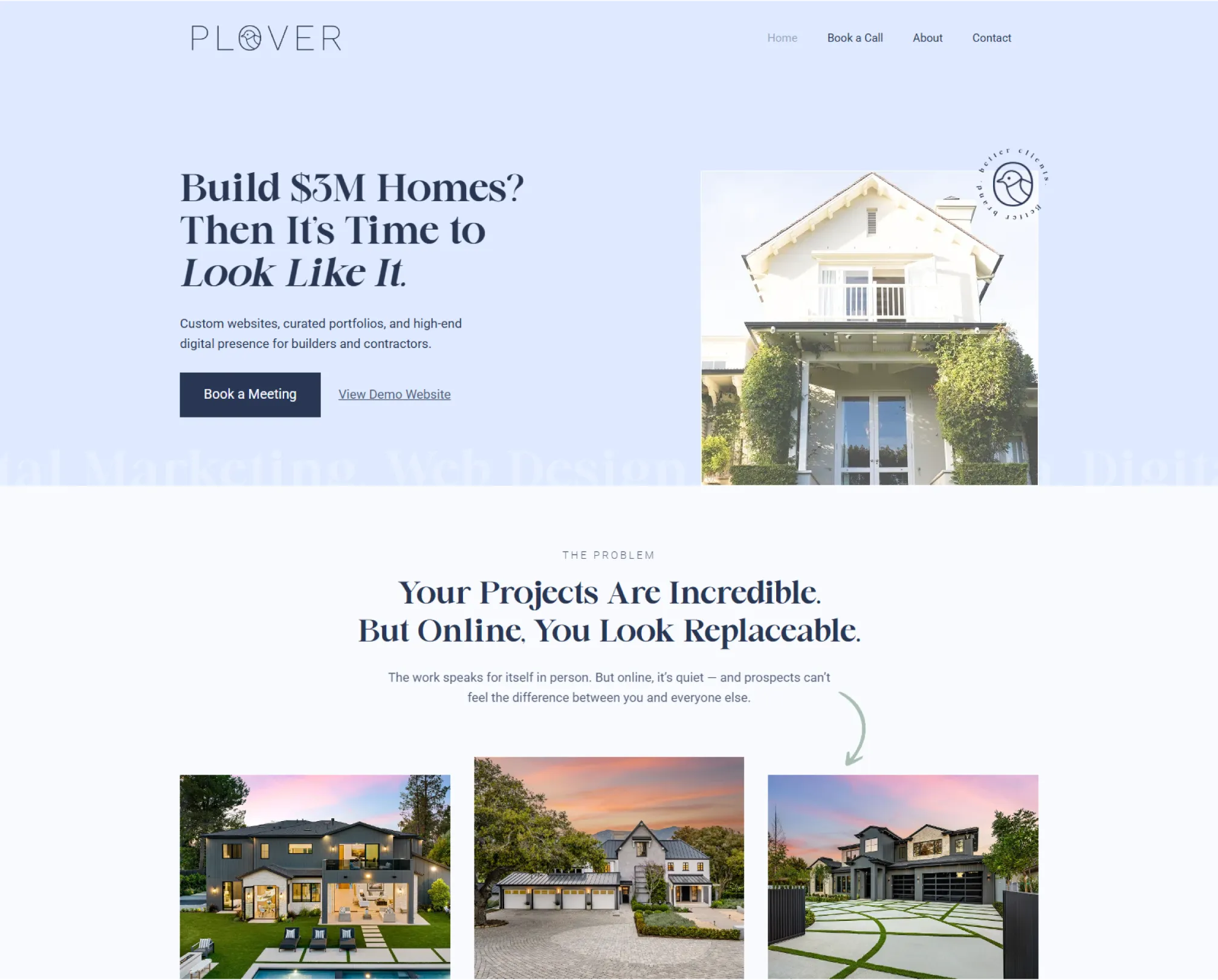 Plover 2 website design