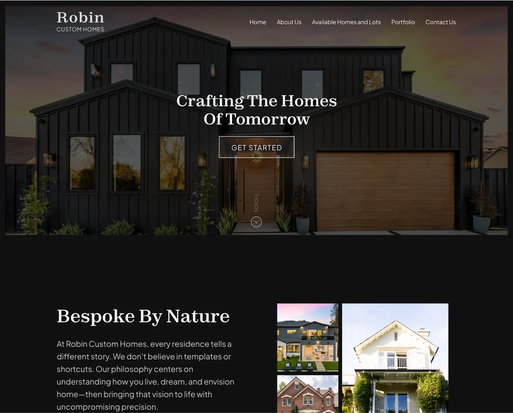 Robin website design