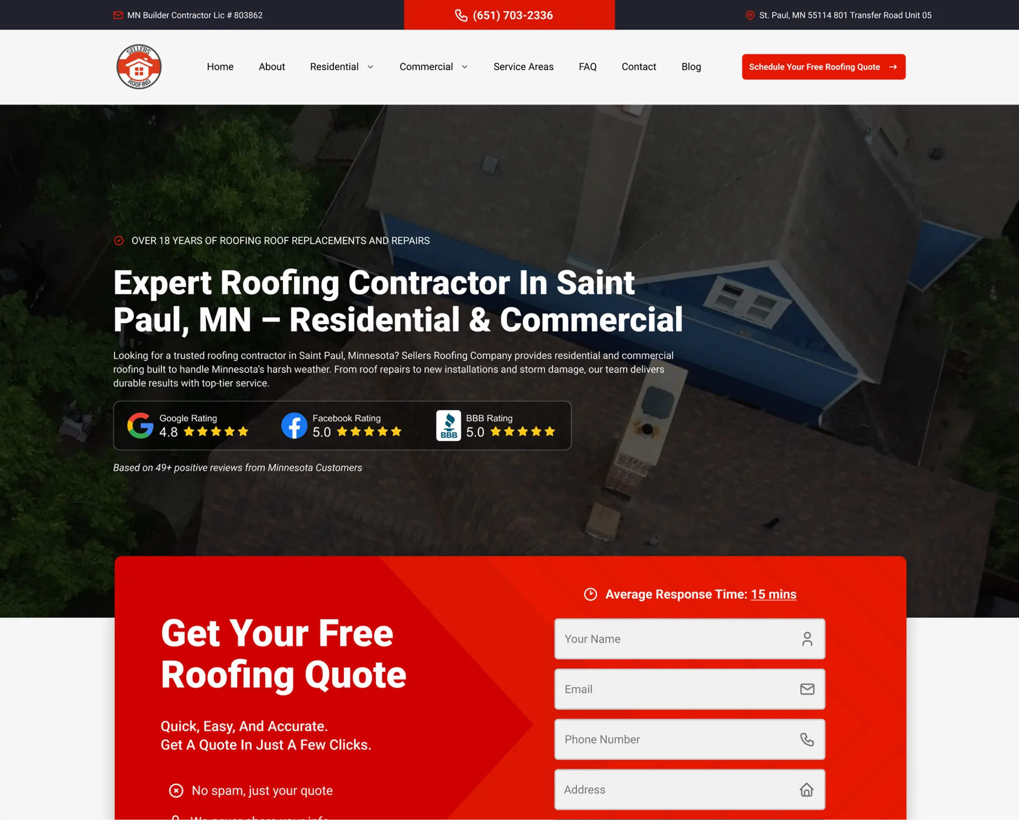 Sellers website design